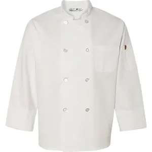 Chef Designs Button Chef Coat With Thermometer Pocket - 0413