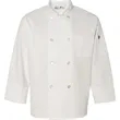 Chef Designs Button Chef Coat With Thermometer Pocket - 0413 | https://www.bestnamebadges.com