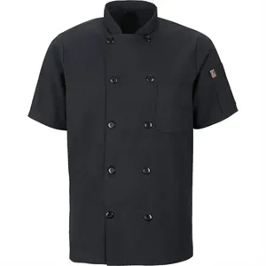 Chef Designs Mimix™ Short Sleeve Chef Coat With OilBlok -...
