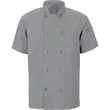 Chef Designs Mimix™ Short Sleeve Chef Coat With OilBlok -... | https://www.bestnamebadges.com