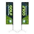 8' Rectangle Two Sided Flag Kit With Premier Cross Base | https://www.bestnamebadges.com
