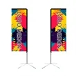 8' Rectangle Two Sided Flag Kit With Premier Cross Base | https://www.bestnamebadges.com