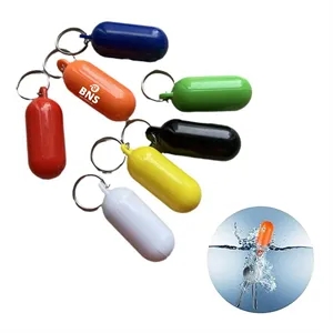 Capsule Shape Colorful Plastic Floating Keychain