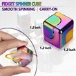 Metal Fidget Spinner Cube Stress Relief Toy | https://www.bestnamebadges.com