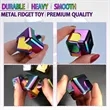 Metal Fidget Spinner Cube Stress Relief Toy | https://www.bestnamebadges.com