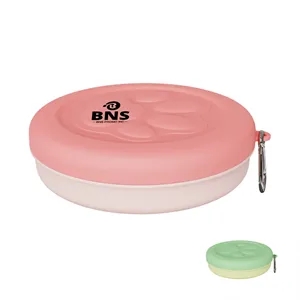 Foldable Pet Bowl and Snack Container for Outdoor Travel