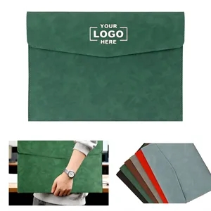 PU Leather Document File Folder Bag With Magnetic Closure