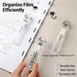 Reusable Clam Dispenser Binder Stapler 50pcs Clips | https://www.bestnamebadges.com