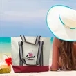 Large Sea Coast Polyester Tote Bag | https://www.bestnamebadges.com