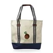Large Sea Coast Polyester Tote Bag | https://www.bestnamebadges.com