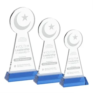 Crescent & Star Award on Hartford Base - Sky Blue