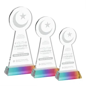 Crescent & Star Award on Hartford Base - Prismatic