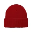Custom Cuffed Knit Beanie With Faux Leather Patch | https://www.bestnamebadges.com