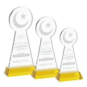 Crescent & Star Award on Hartford Base - Gold
