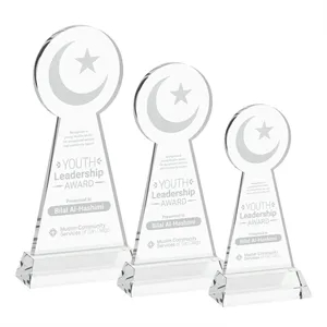 Crescent & Star Award on Hartford Base - Clear