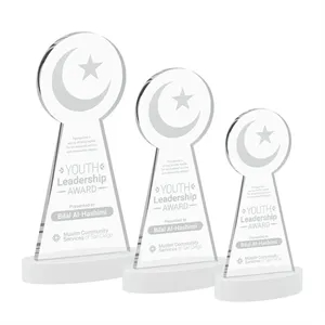 Crescent & Star Award on Alberton Base - White