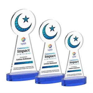 Crescent & Star VividPrint™ Award on Alberton Base - Blue