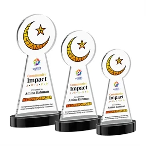 Crescent & Star VividPrint™ Award on Alberton Base  - Black