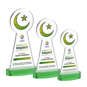 Crescent & Star VividPrint™ Award on Alberton Base - Green