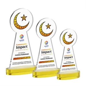 Crescent & Star VividPrint™ Award on Alberton Base - Gold