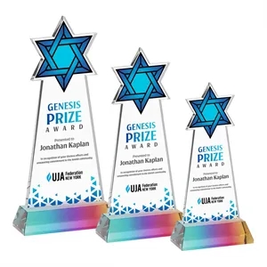Star of David VividPrint™ Award on Hartford Base - Prismatic