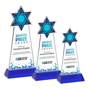 Star of David VividPrint™ Award on Hartford Base - Blue