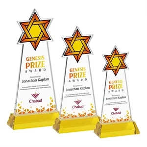 Star of David VividPrint™ Award on Hartford Base - Gold