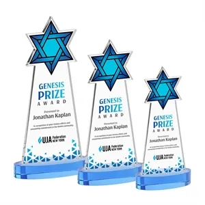 Star of David VividPrint™ Award on Alberton Base - Sky Blue