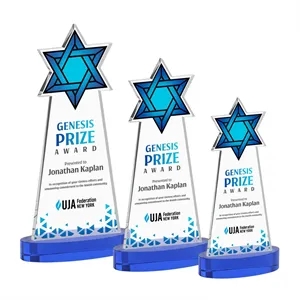 Star of David VividPrint™ Award on Alberton Base - Blue