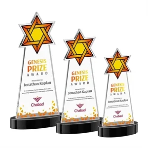 Star of David VividPrint™ Award on Alberton Base - Black