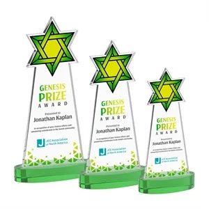 Star of David VividPrint™ Award on Alberton Base - Green
