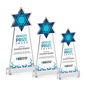 Star of David VividPrint™ Award on Alberton Base - Clear