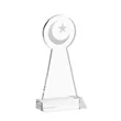 Crescent & Star Award - Clear | https://www.bestnamebadges.com