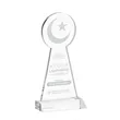 Crescent & Star Award - Clear | https://www.bestnamebadges.com