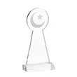 Crescent & Star Award - Clear | https://www.bestnamebadges.com