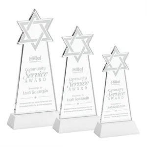 Star of David Award on Hartford Base - White