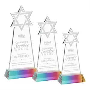 Star of David Award on Hartford Base - Prismatic