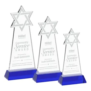 Star of David Award on Hartford Base - Blue