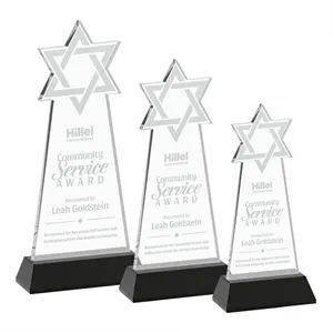 Star of David Award on Hartford Base - Black