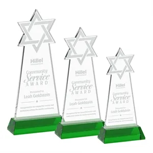 Star of David Award on Hartford Base - Green