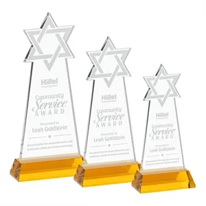 Star of David Award on Hartford Base - Amber