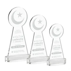 Crescent & Star Award on Alberton Base - Clear