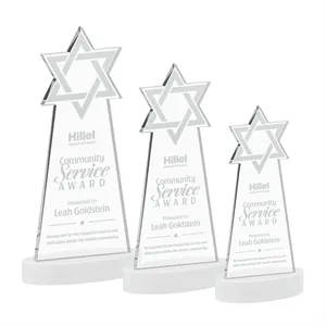 Star of David Award on Alberton Base - White