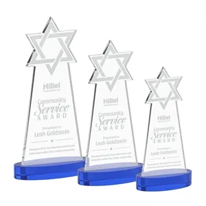 Star of David Award on Alberton Base - Blue