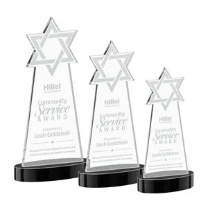 Star of David Award on Alberton Base - Black