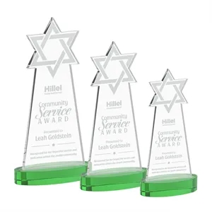 Star of David Award on Alberton Base - Green