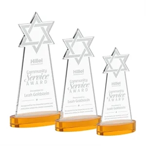 Star of David Award on Alberton Base - Amber