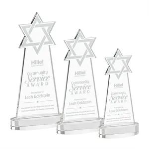 Star of David Award on Alberton Base - Clear