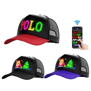 LED Hat Display Light Up Baseball Cap