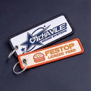 100% Embroidered Keychain